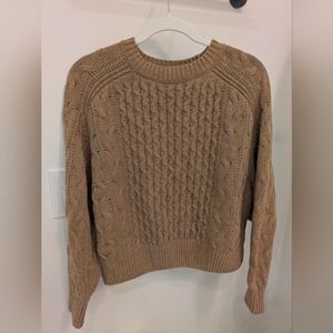 Universal Thread Light Brown Cable Knit Sweater